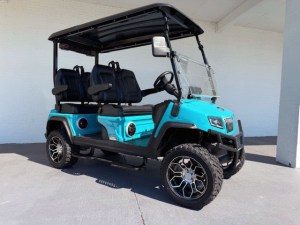 Teal Evolution D5 Maverick 4 Plus Golf Cart
